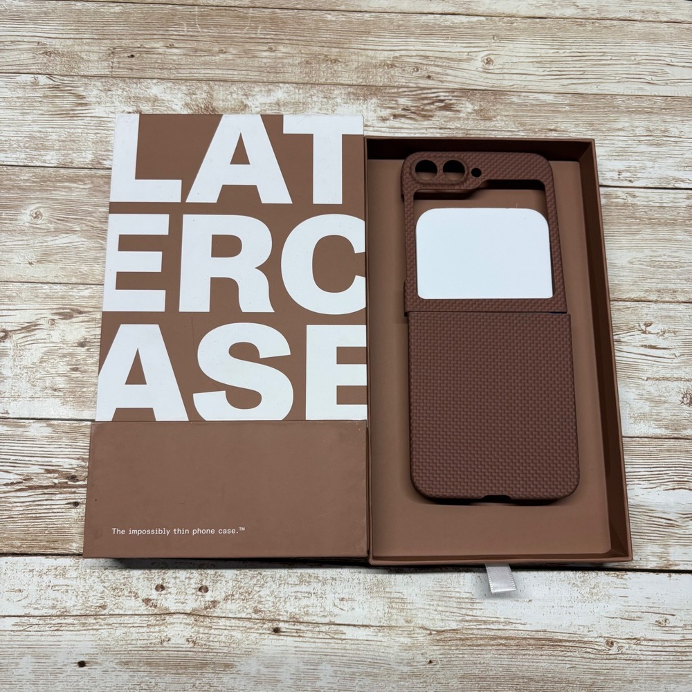 Latercase Galaxy Z Flip 6 Coffee Phone Case Impossibly Thin New Open Box